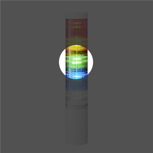 LR4-E-GZ, 40mm Green with Clear LED Unit
