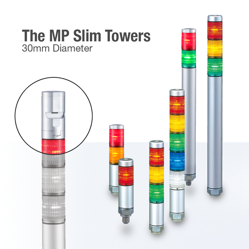 collection of slim signal tower light & stack light