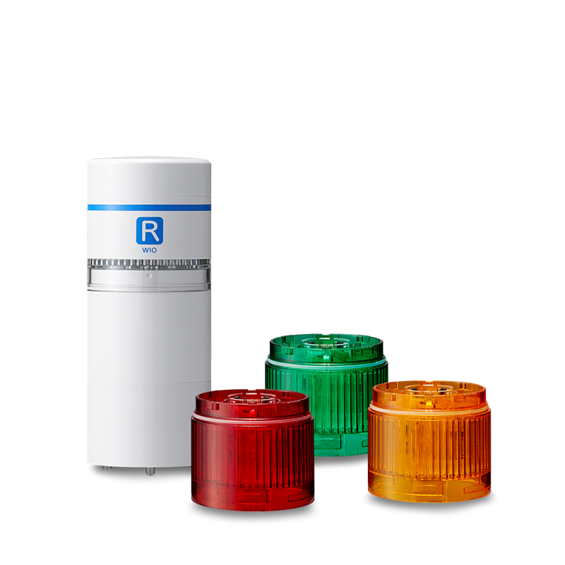white color signal tower light & stack light via bluetooth & wireless