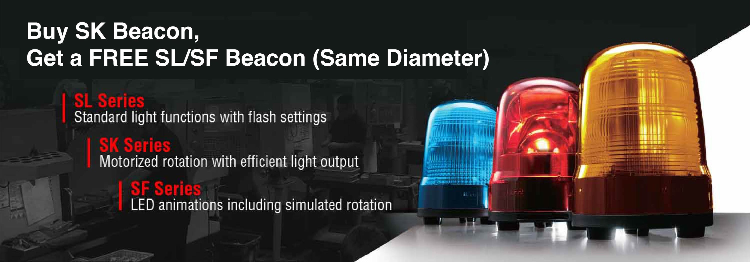 banner for signal beacon light