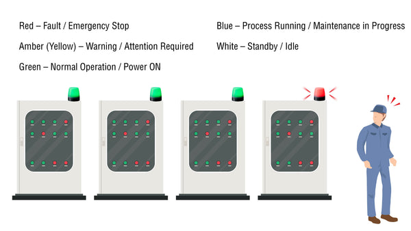 Multi-Color Beacon with Audible Alerts for Control Panels